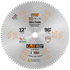 CMT Orange Tools Industrial Fine Finish Saw Blade, 12-Inch x 96 Teeth 40° ATB