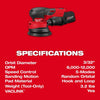 Milwaukee M18­ FUEL™ Random Orbital Sander