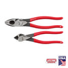 Milwaukee 2PC Dipped Grip Cutting Pliers Set