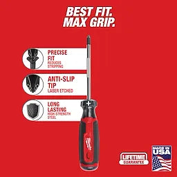 Milwaukee 2 PC. 4 Cushion Grip Screwdriver Set (USA)
